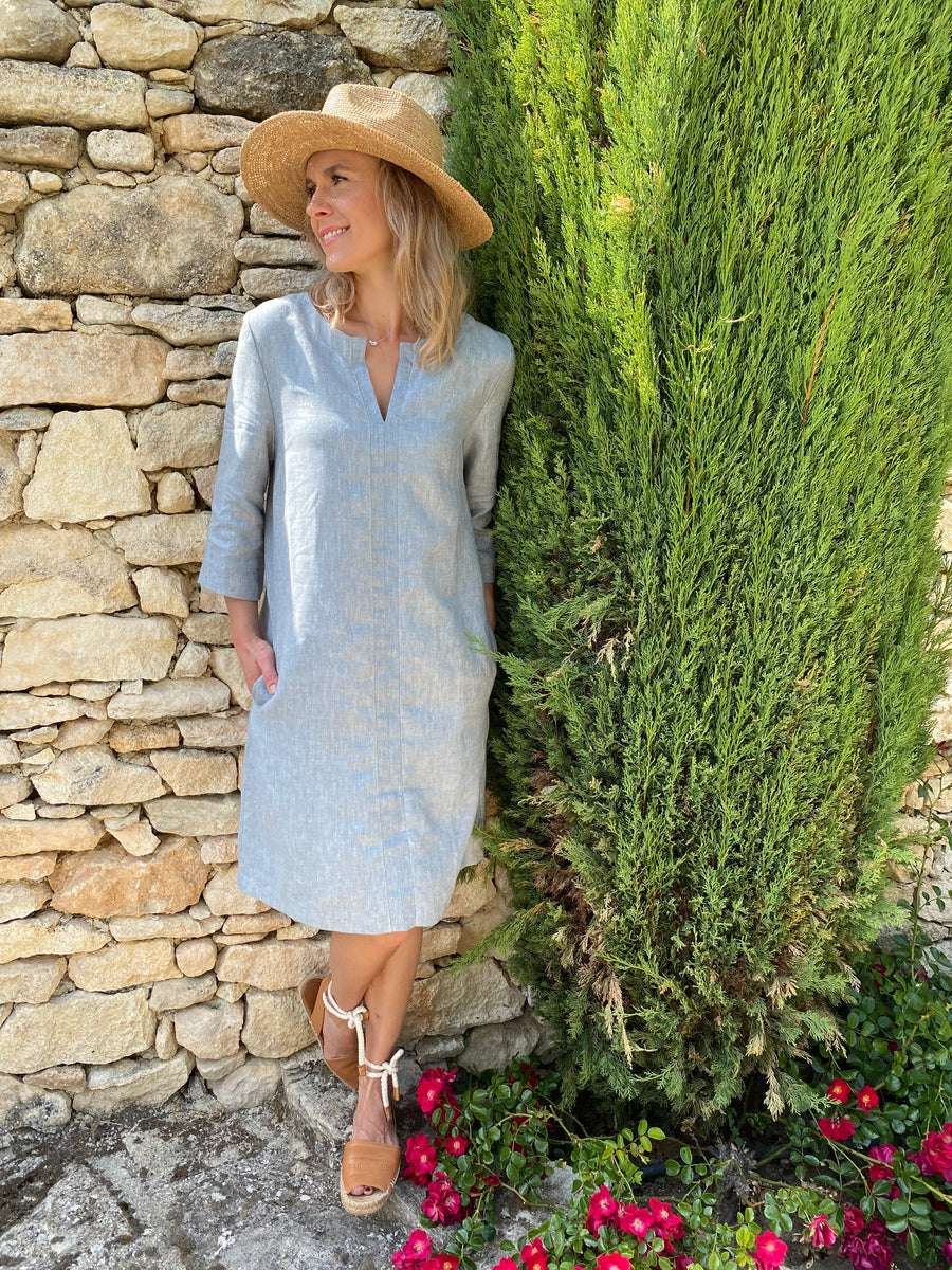 Eva Dress - Denim Blue  Ellettelle