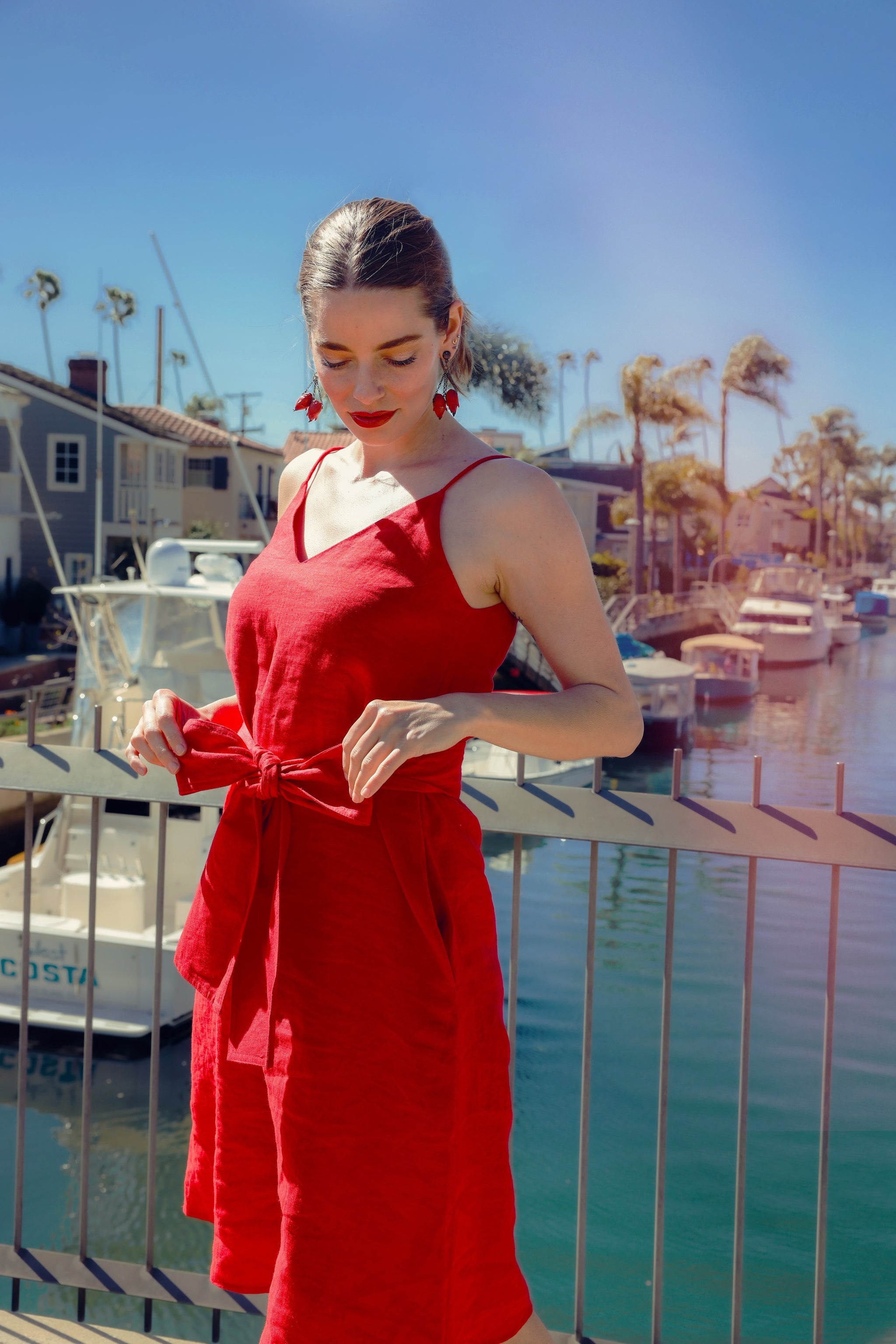 Maya Dress - Scarlet Red  Ellettelle