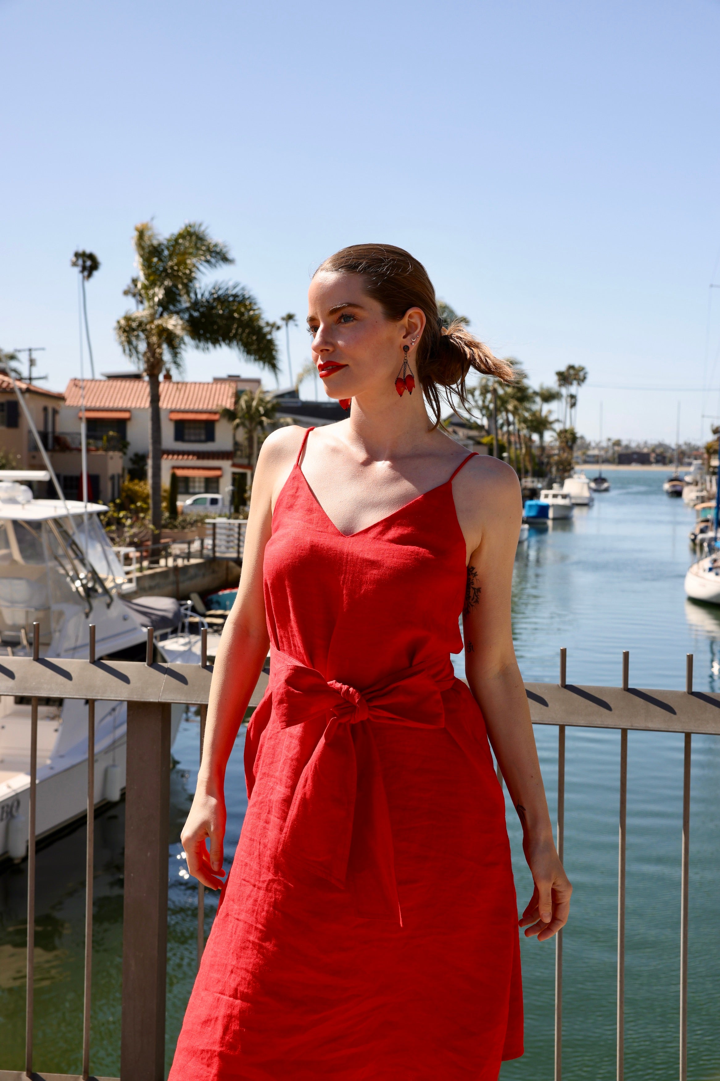 scarlet red dresses Maya Dress