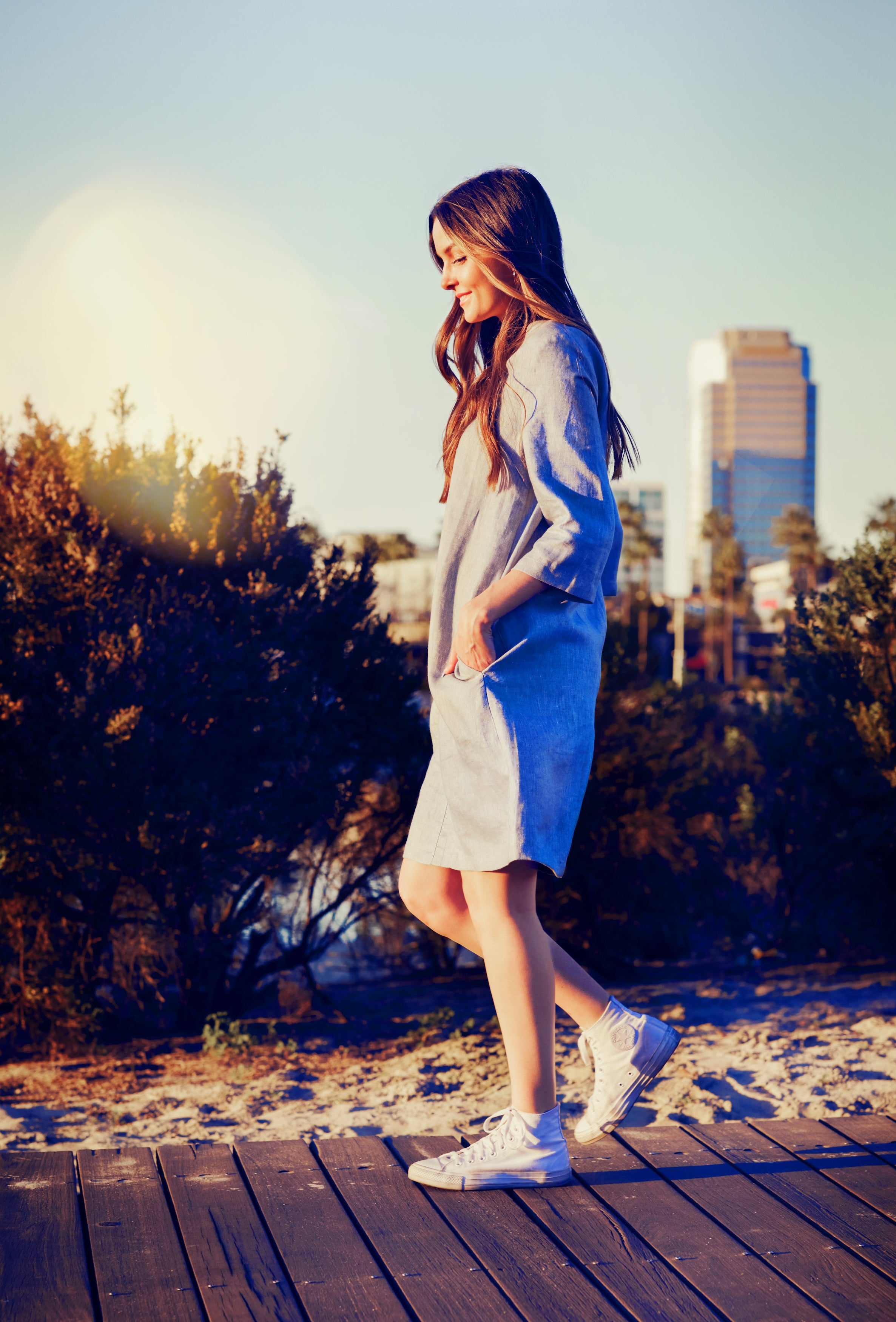 Eva Dress - Denim Blue Ellettelle Eva Dress - Denim Blue Ellettelle